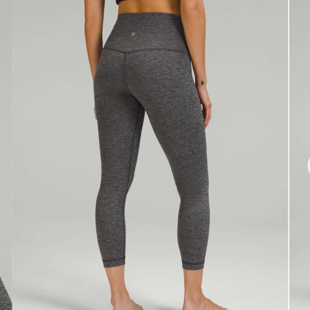 Lululemon Align High-Rise Crop 23" Heathered Graphite Grey size 8